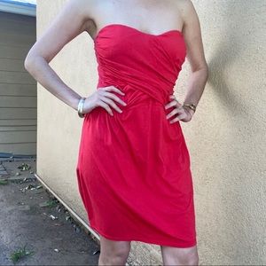 Red Strapless Dress